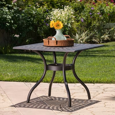Outdoor 37'' Cast Aluminum Square Table