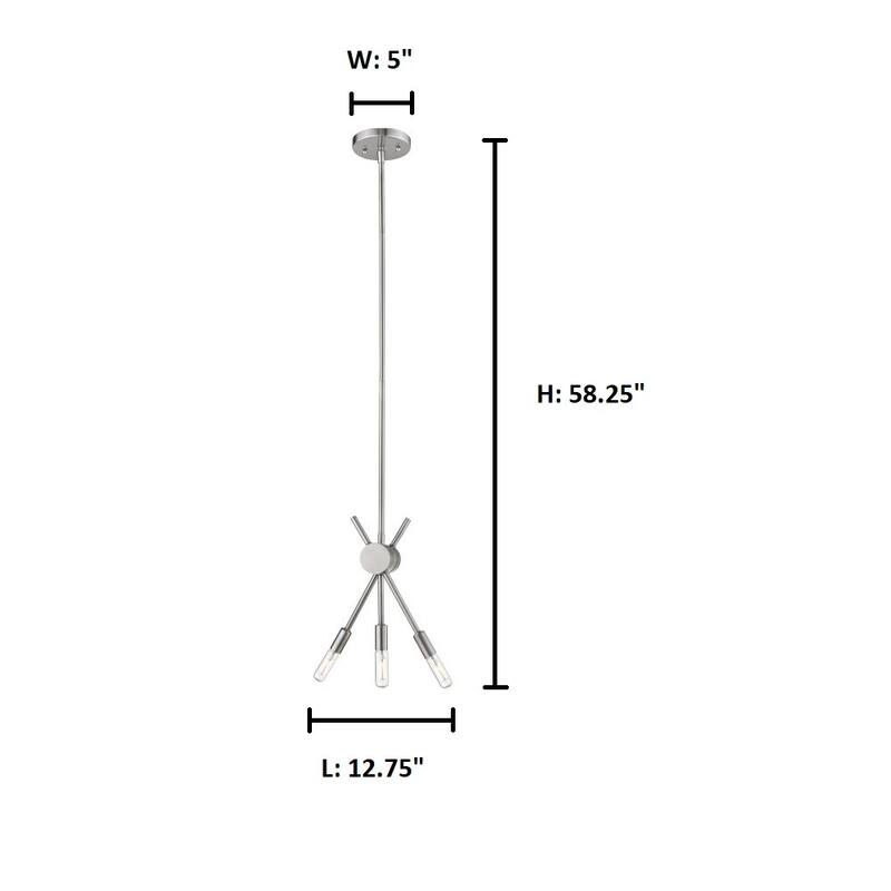 Eglo Willsboro 3-Light Polished Nickel Mini Pendant