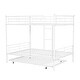 preview thumbnail 25 of 27, Full Metal Bunk Bed with Shelf and Guardrails, Black N/A