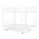 preview thumbnail 6 of 15, Industrial Modern Full over Full Metal Bunk Bed with Trundle, Save Space or Split Into 2 Beds, Crafted For Safety, White