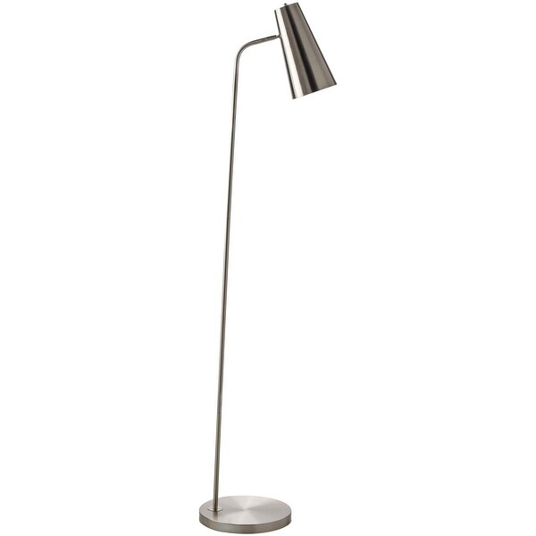 Liliya Brushed Metal Modern Tall Floor Lamp On Sale Bed Bath Beyond 37559237