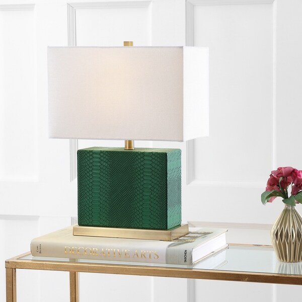 dark green table lamp