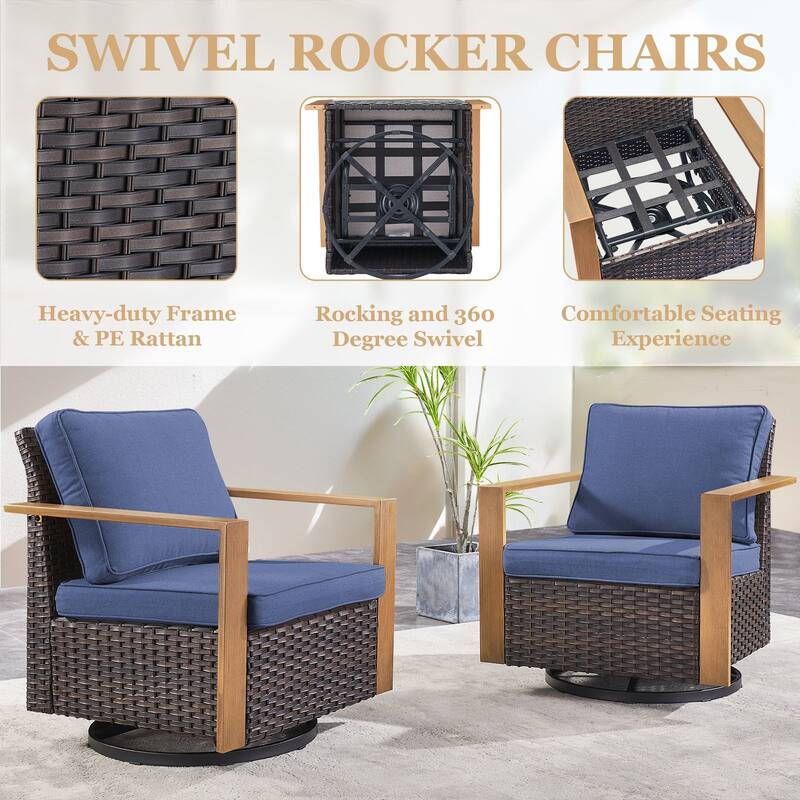 Gymojoy Outdoor Wicker Patio Furniture Sofa Set