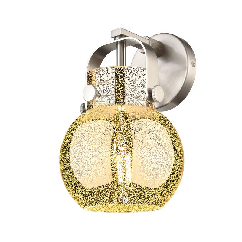 Innovations Lighting Pilaster II Sphere - 1 Light 7" Wall-Mounted Sconce - Mercury Shade