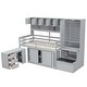 preview thumbnail 19 of 27, Modren Twin Size Wooden Loft Bed With Big Storage and Under-bed Desk and Drawers and Shelves for Bedroom