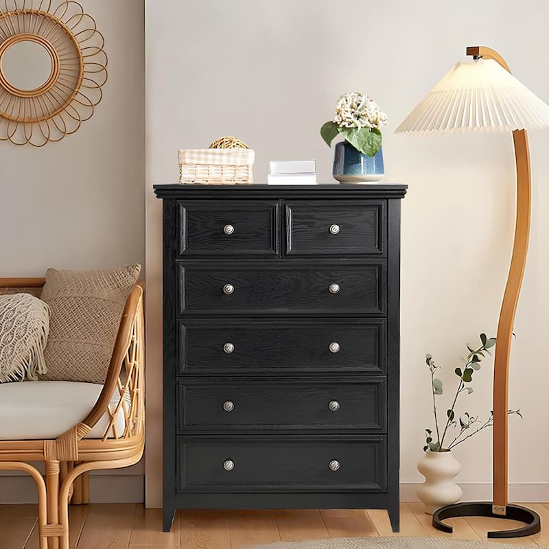 Roomfitters 6 Drawer Dresser, 6 Drawers cabinet Tall Chest of Drawers Closet Organizers Storage Clothes