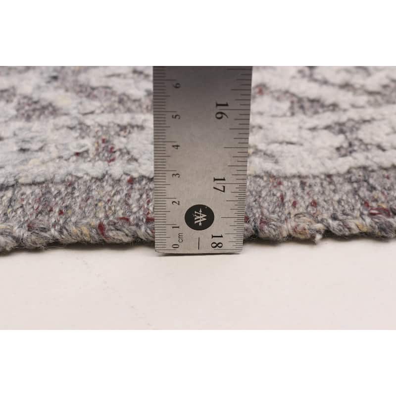 ECARPETGALLERY Hand-knotted Tangier Light Grey Wool Rug - 5'3 x 7'11