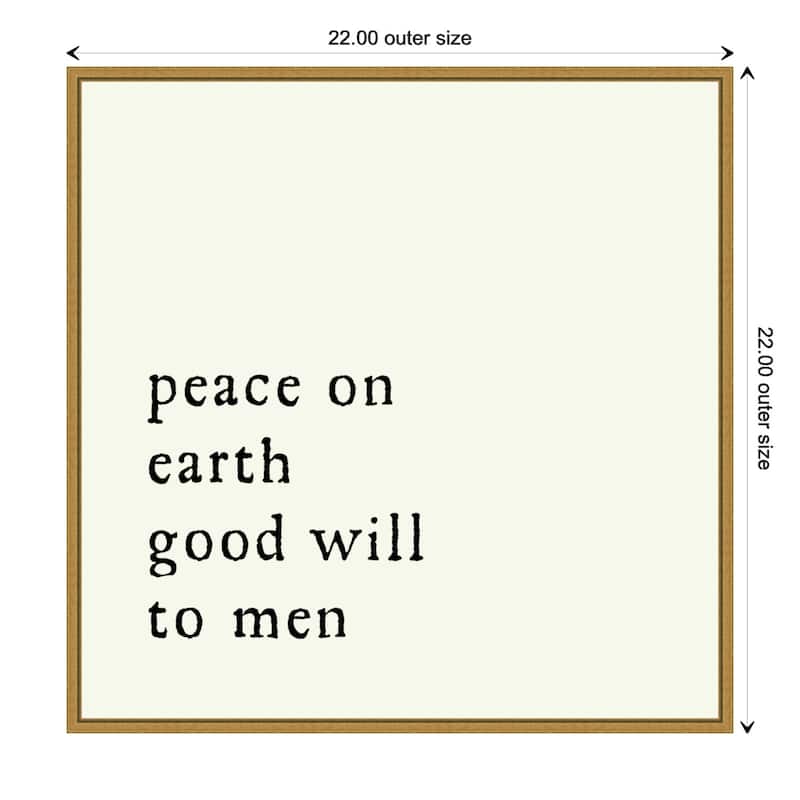 Peace On Earth by Amanti Art Portfolio Framed Canvas Wall Art