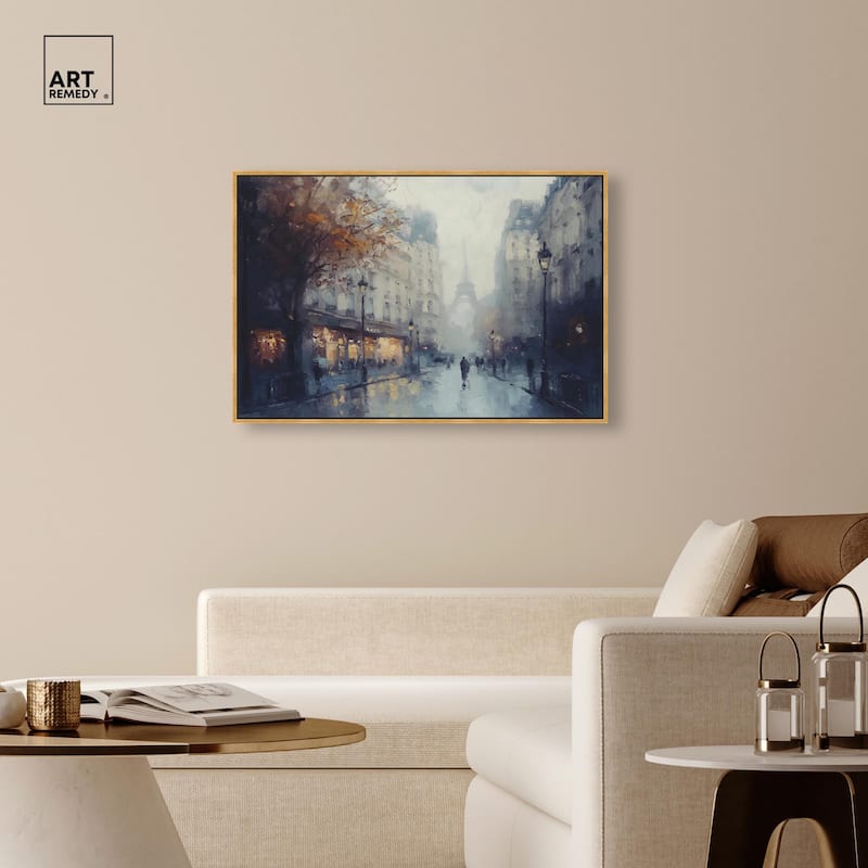 Foggy Paris Canvas by Art Remedy