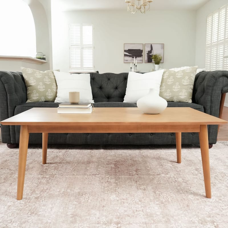 Plank and Beam Mid-Century Rectangular Coffee Table - 48"