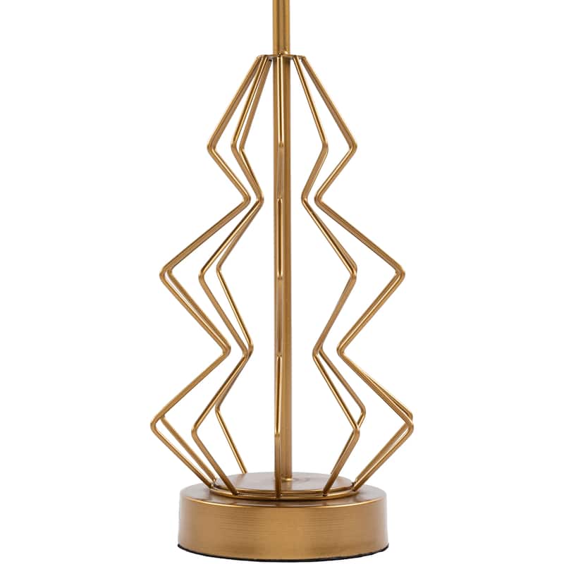 Artistic Weavers Anisa Gold Geometric Table Lamp - 23"H x 10"W x 10"D