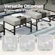 MAISON ARTS 6/7-Piece Patio Conversation Sets, Sofa Set with 2/4 x Single Chairs, 1 x 3-seater Sofa and Coffee Table/Ottomans