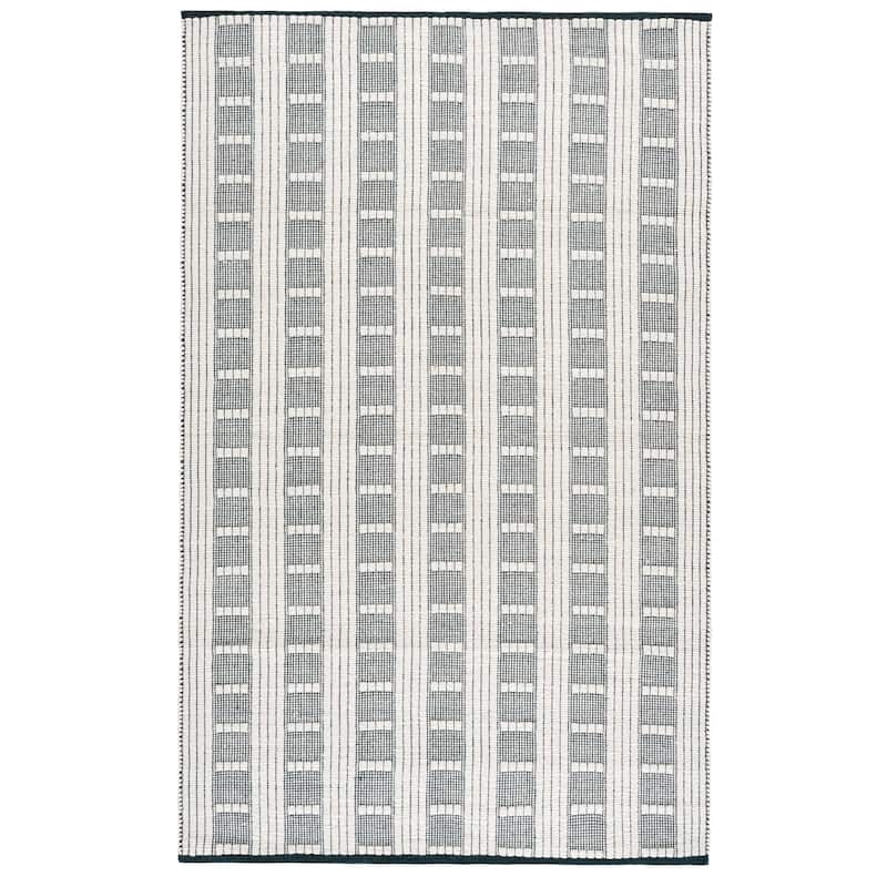 SAFAVIEH Handmade Flatweave Lynann Vermont Wool & Cotton Rug - 4' x 6' - Green/Ivory