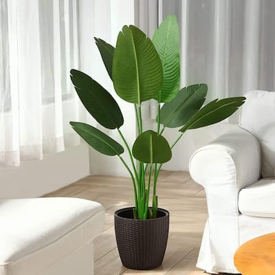 5.2ft Artificial Travellers Plants Fake Potted Silk Tree with Planter