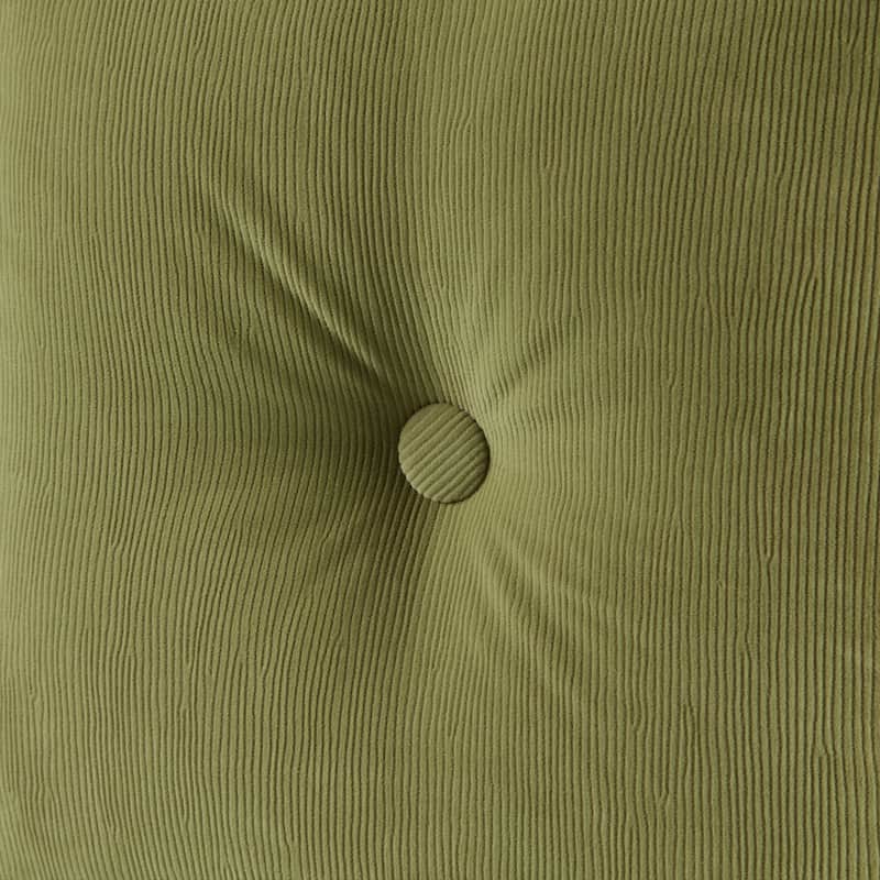 Omaha Corduroy Microfiber 21-inch Square Floor Pillow in Olive Green