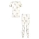 preview thumbnail 1 of 0, Touched by Nature Toddler and Kids Unisex Organic Cotton Tight-Fit Pajama Set, Birch Trees