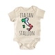 preview thumbnail 1 of 4, Italian Stallion Italy - Baby Bodysuit Blue - 0-3M