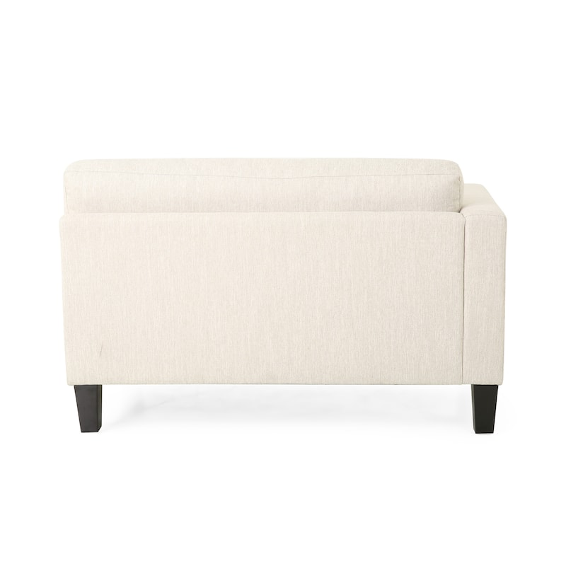 Fabric Upholstered Sofas Small Space Loveseat Sofas Lounge Armrest Couch w/ Wood Legs 101" Long Couches for Living Room