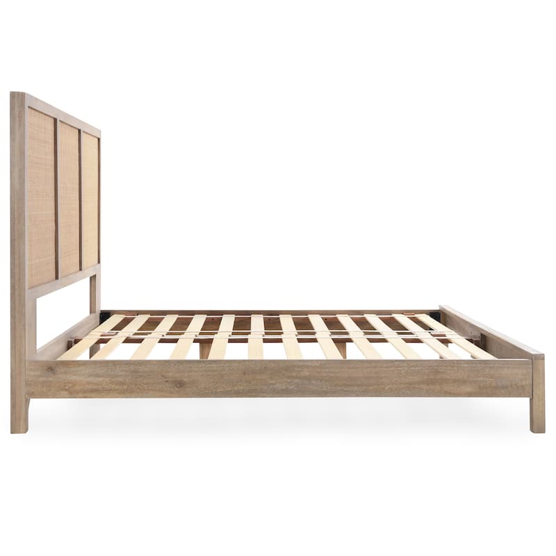 Classic Home Jensen Mango Wood Bed in Light Brown