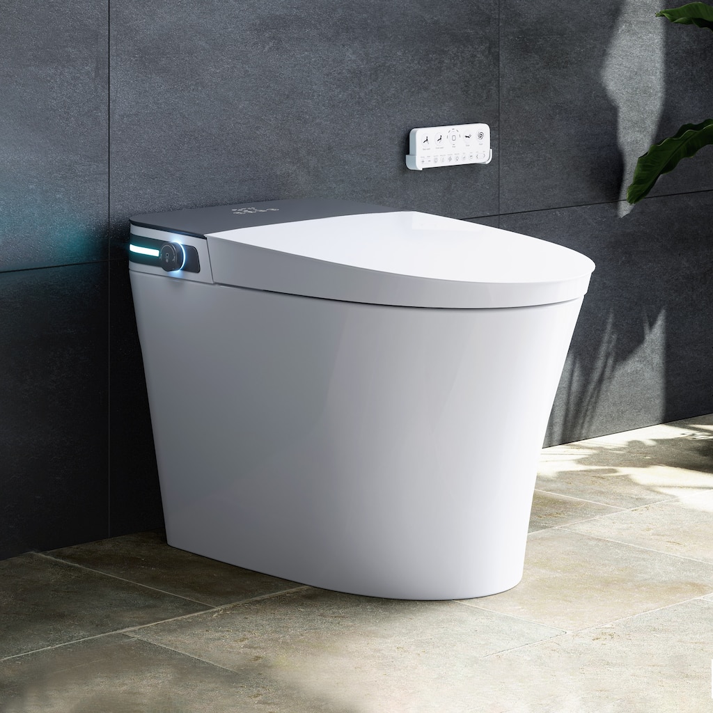 HOROW T37D 10 in. Rough-In Elongated 1/1.27 GPF Smart Bidet Toilet in White with Auto Flush, Heated Seat, Child Wash, Deodorizer