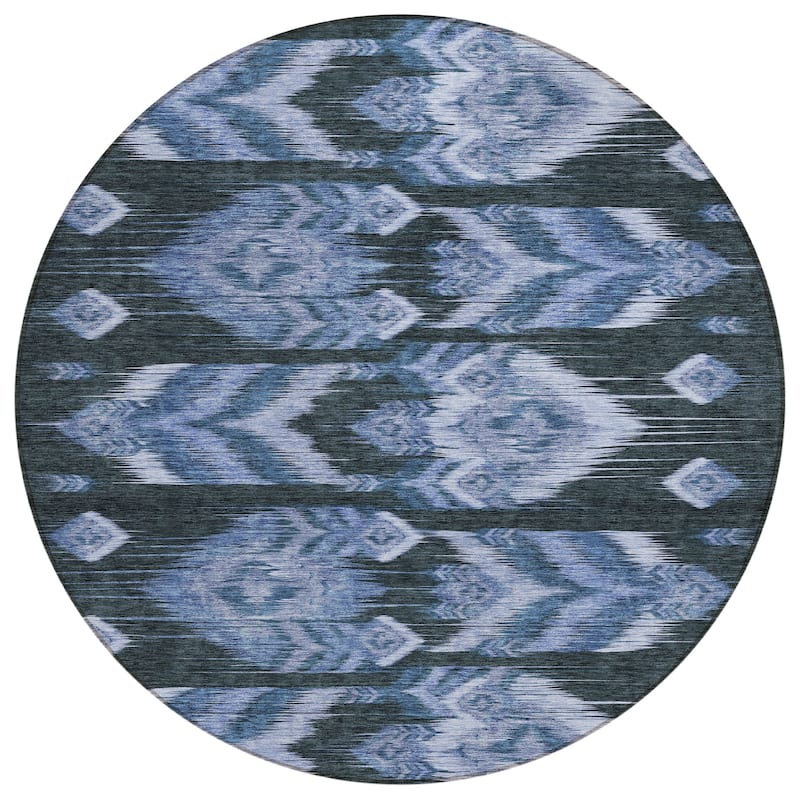Machine Washable Indoor/ Outdoor Chantille Abstract Boho Rug