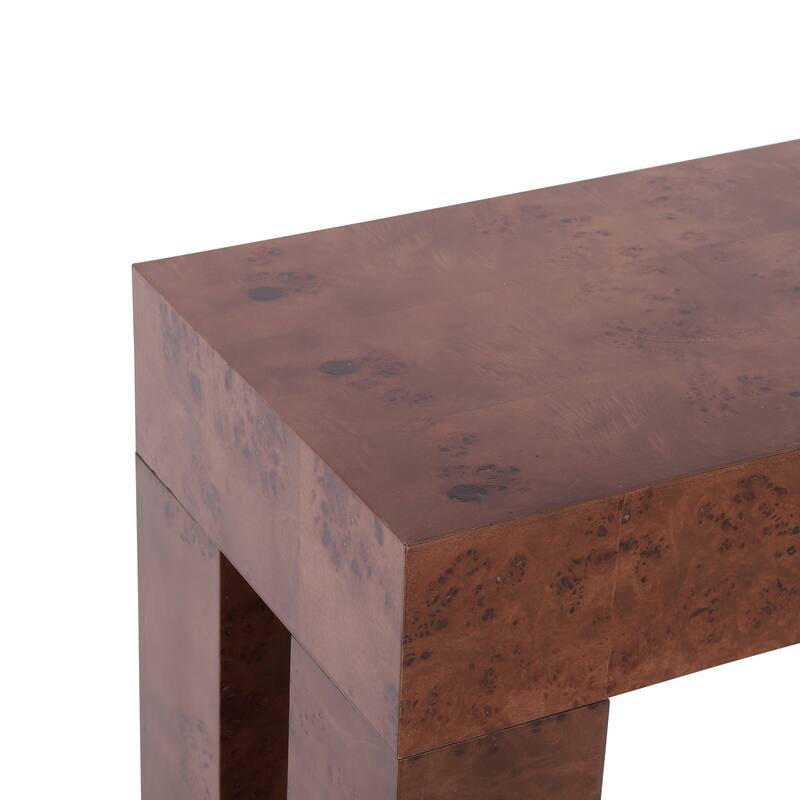 Christopher Knight Home - Burl Wood Console Table with Thick Block Legs