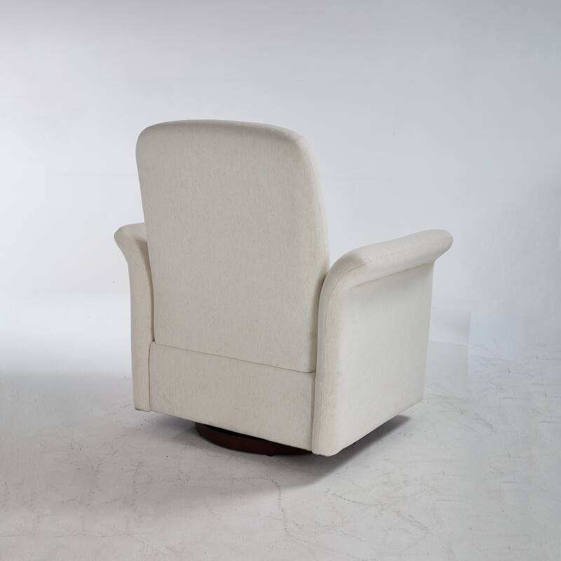 Swivel Accent Chair Modern Barrel Armchair with Wood Base for Bedroom Reading Waiting Living Room