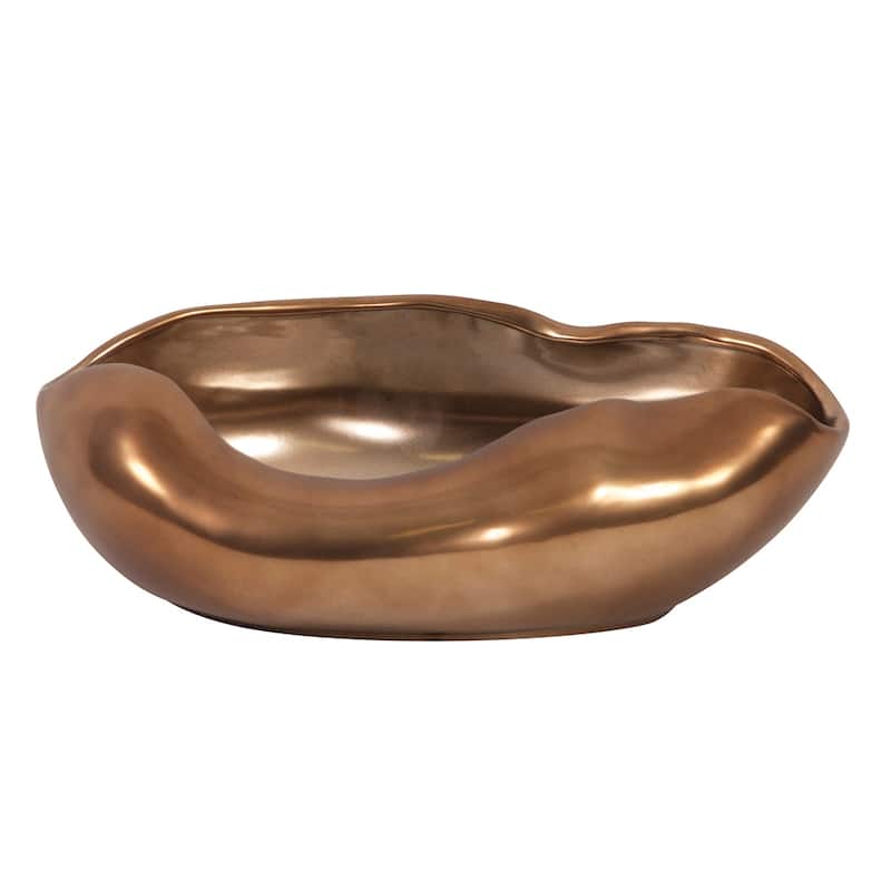 Allan Andrews Matte Bronze Abstract Ceramic Bowl