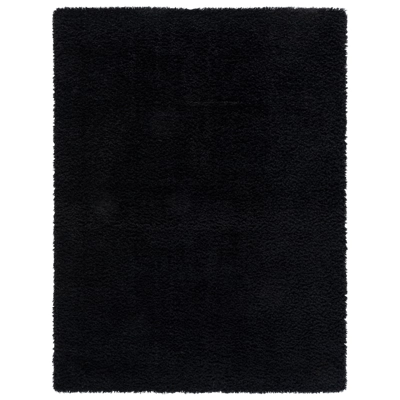SAFAVIEH Atlantis Shag Aziza Casual Rug - Black - 4' x 6'