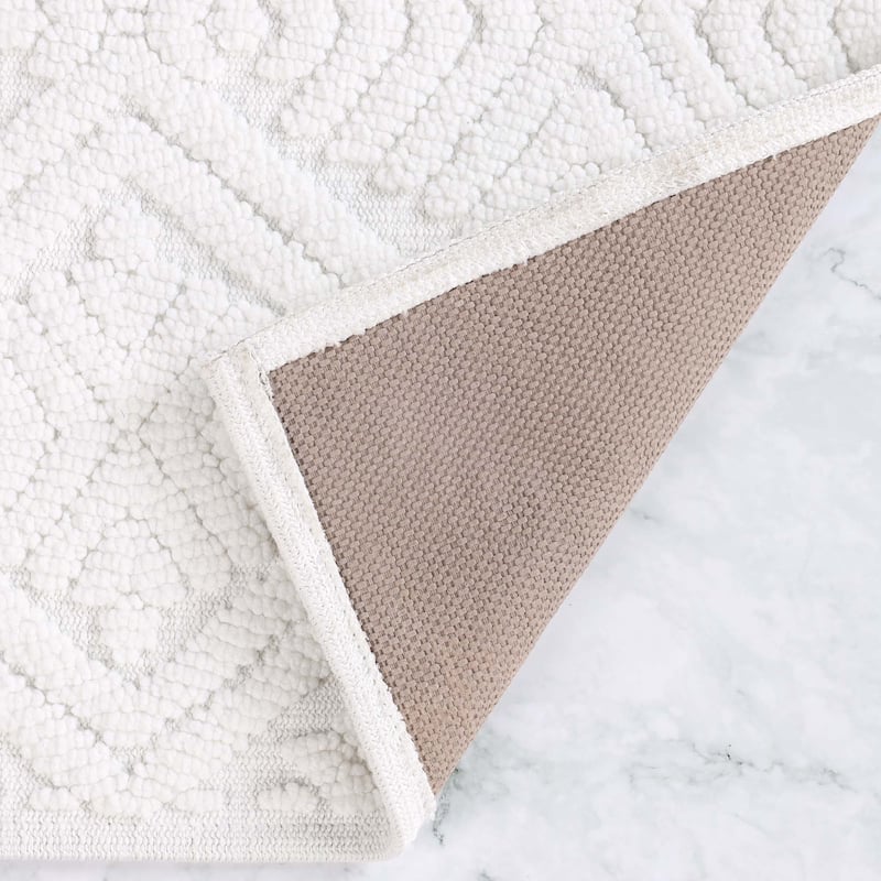 Superior Ceton Geometric Washable Bath Rug, Set of 2