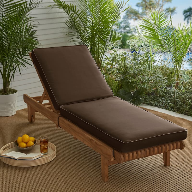 Sorra Home Sunbrella Indoor/Outdoor Chaise Lounge Cushion - 24"W x 73"L x 3"H