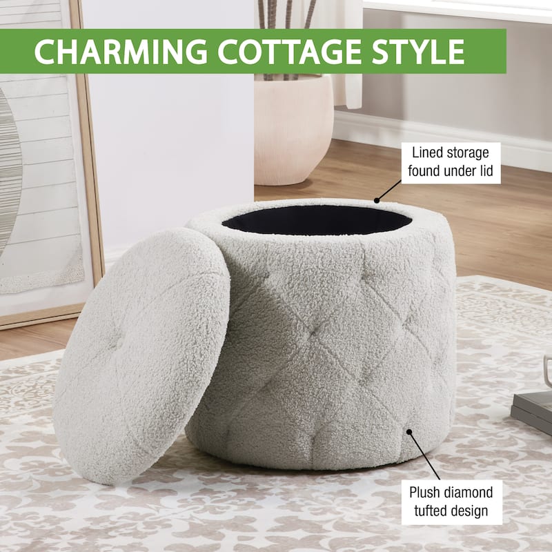 Erindale Round Storage Ottoman