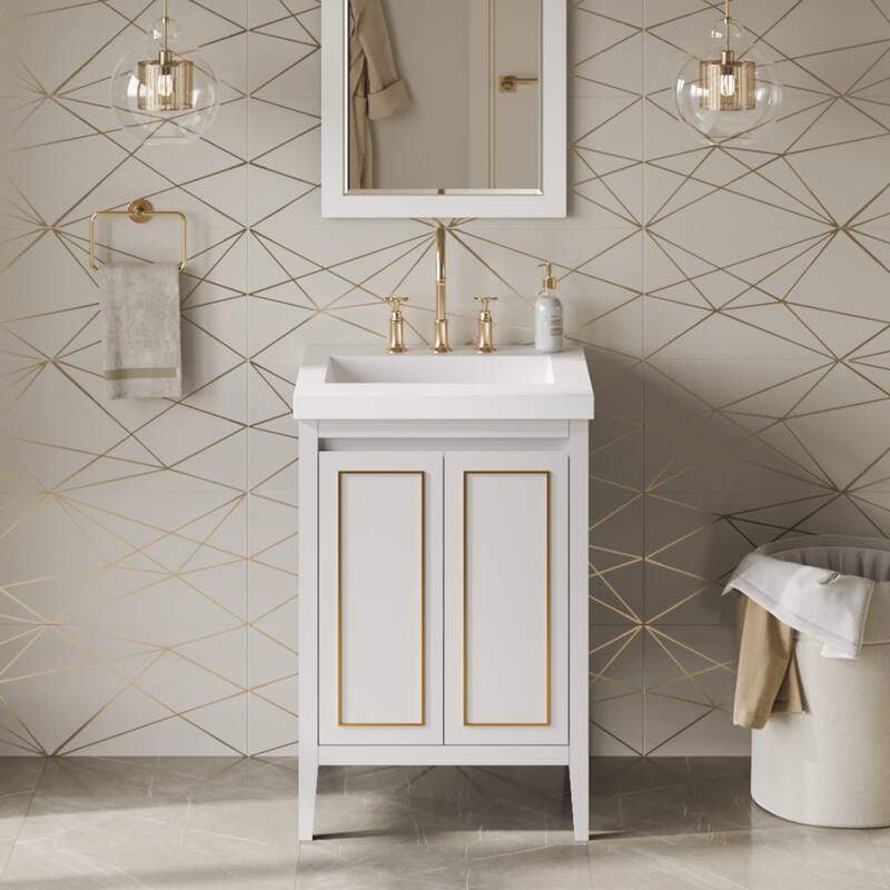 Jeffrey Alexander VKITPER24R-MARBLE Percival II 24" Free Standing