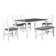 preview thumbnail 6 of 18, 6 Piece Dining Table Set, Wood Rectangular Dining Table with Upholstered Bench and 4 Dining Chairs, Kitchen Table Set