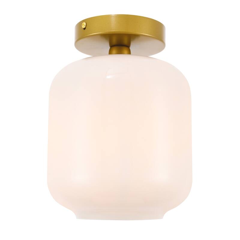 Collins 1-light Glass Cylinder Shade Flush Mount Fixture