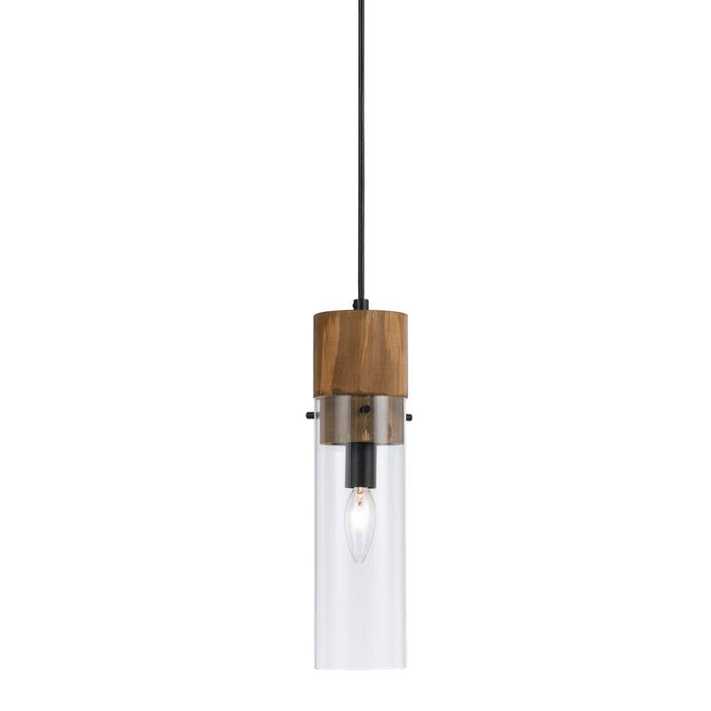 Dark Bronze Pendant Light - 13.5" Glass Shade, E12 Base, 60W, Hardwired - Living Room, Bedroom, Office - 18.04