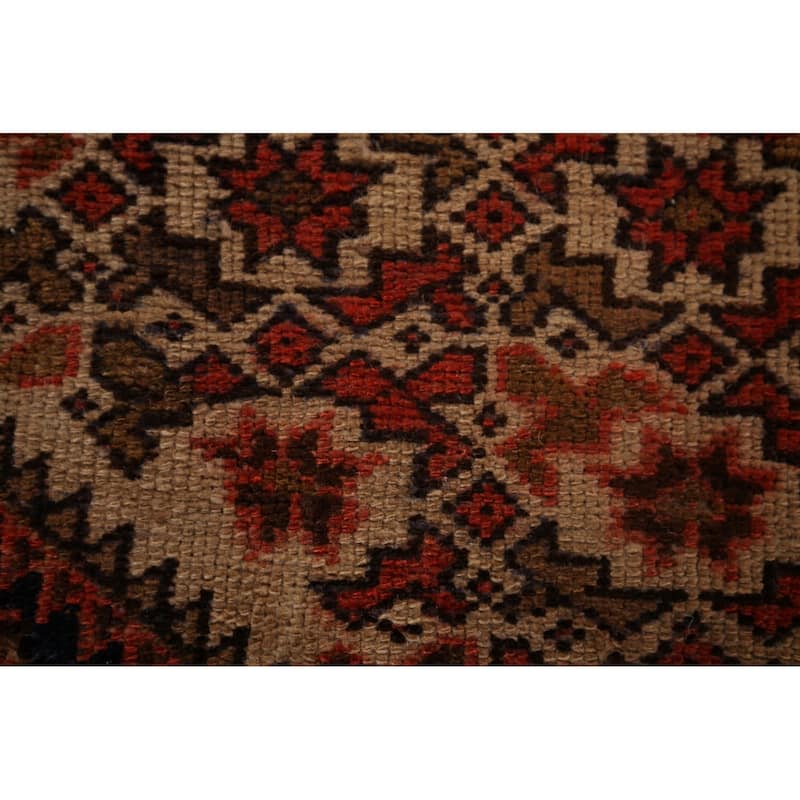Blue & Orange Malayer Persian Antique Area Rug Handmade Wool Carpet - 5'0"x 11'1"