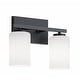 preview thumbnail 6 of 14, AFX Leo Vanity Light - Clear Glass Shade Black - 13"