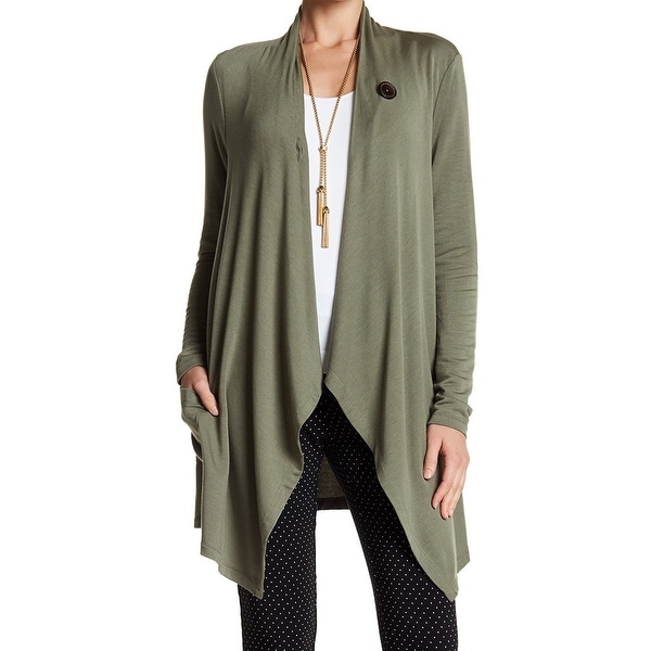 olive green wrap sweater