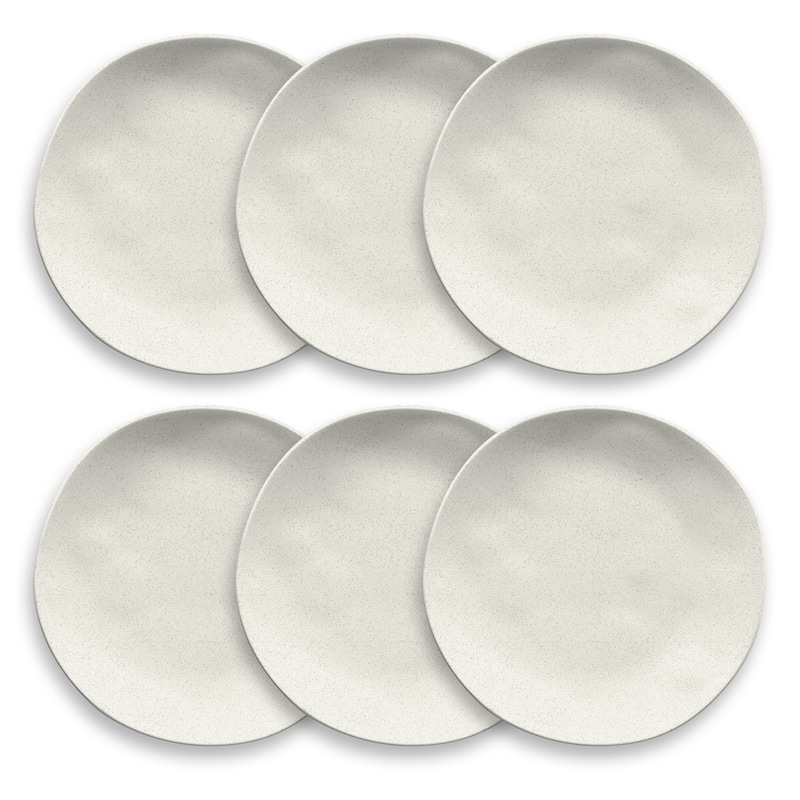 Abode Homewares Organic Wheat PP Dinner Plate - 10.6" - Set of 6 - Cream