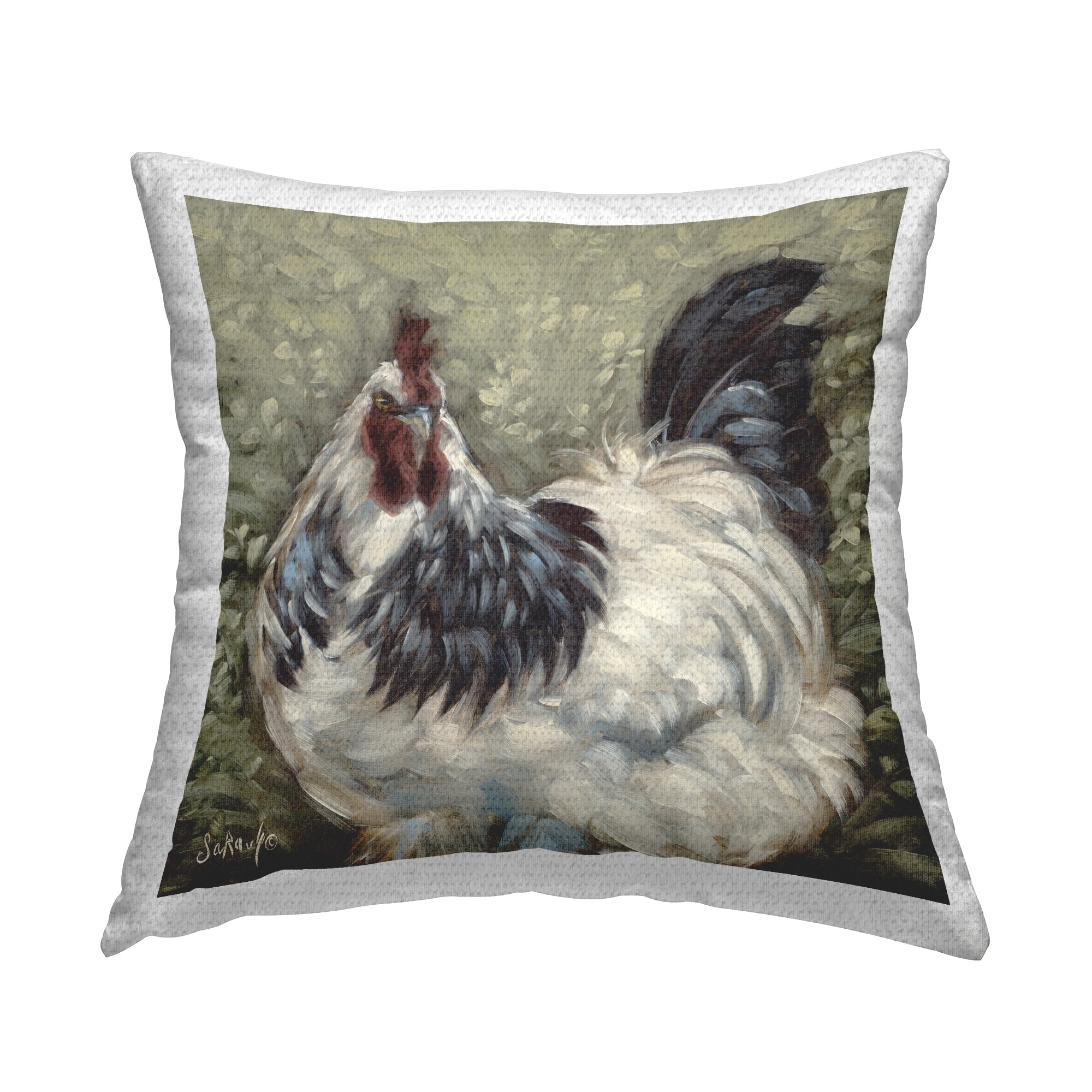 Stupell Traditional Country Hen Printed Outdoor Throw Pillow Design by Sara G. Designs