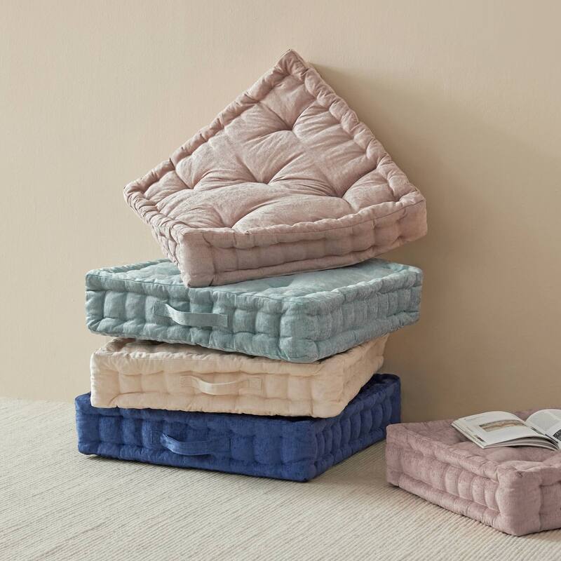 Intelligent Design Azza Poly Chenille Square Floor Pillow Cushion