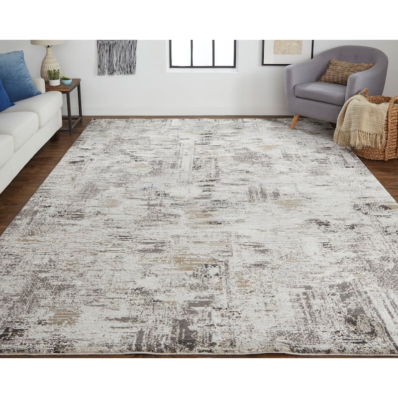 Grand Bazaar Kayden Machine Made Abstract Modern Area Rug