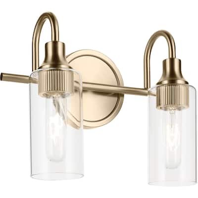 Kichler 55210 Kavi 2 Light 13" Wide Vanity Light with Clear Glass
