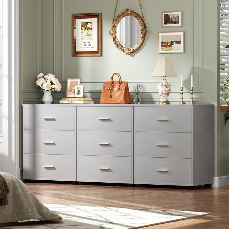 2-Pack Dressers with 6 Storage Drawers, Closet Organizers for Bedroom and Walk-in Closet