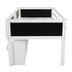 preview thumbnail 11 of 10, Twin Size Low Loft Bed w/2 Shelves & Decorative Guardrail Chalkboard
