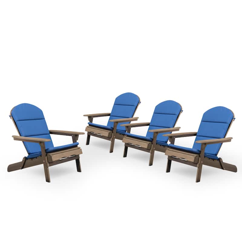 Malibu Outdoor Wood Folding Adirondack Chairs (Set of 4) by Christopher Knight Home