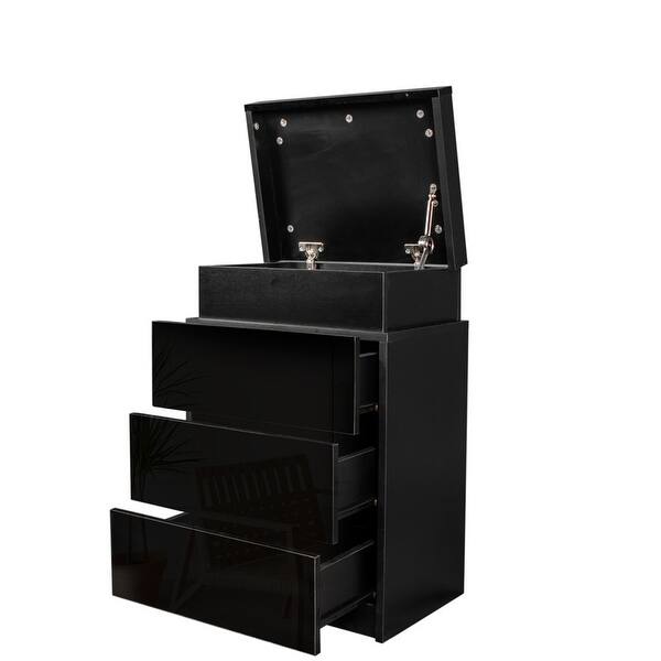 3 Drawer dresser, LED nightstand with drawers, tall and thin dresser,  nightstand - Bed Bath & Beyond - 38139515