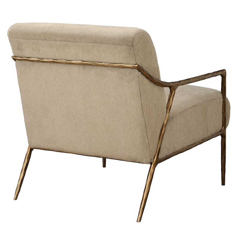 Uttermost Kashmir Aged Gold Accent Chair - 32" H x 26.5" W x 29" D