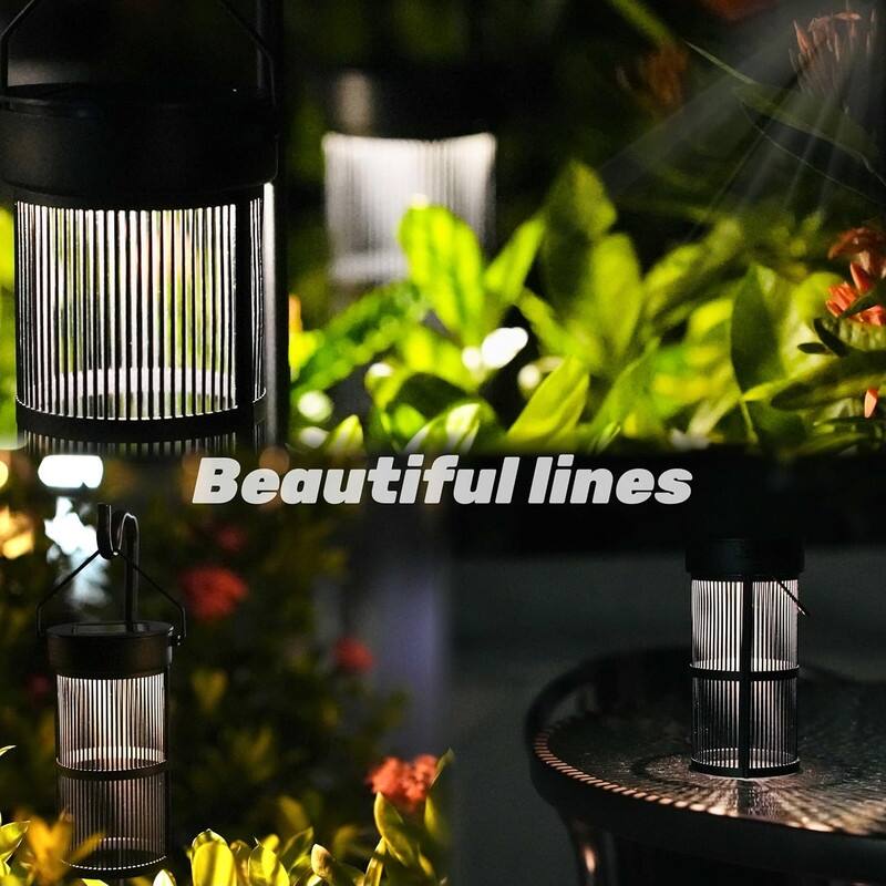 2 Pack Solar Lantern Lights, Decoration Ambient Lamp